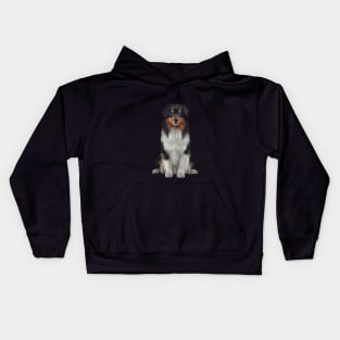 Australian Shepherd dog. Kids Hoodie